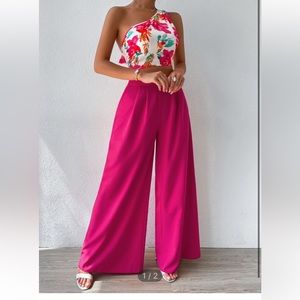 Floral top and pants set